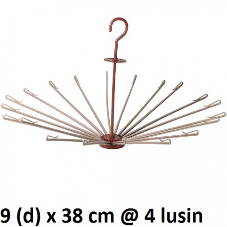 FOLDING HANGER PAKAIAN PLASTIK CAPPUCCINO, JUAL HARGA GROSIR MURAH PER PACK ISI 48 PCS