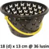 KERANJANG MAINAN PLASTIK BULAT KECIL HITAM, JUAL HARGA GROSIR MURAH PER PACK ISI 432 PCS