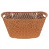 KERANJANG PAKAIAN LAUNDRY OVAL TIPE ALICIA BESAR COKLAT | JUAL HARGA GROSIR PER PACK ISI 24 PCS