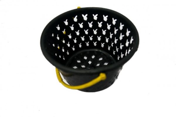 KERANJANG SABUN PLASTIK KECIL BULAT PLAYBOY HITAM, JUAL HARGA GROSIR MURAH PER PACK ISI 432 PCS