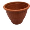 POT BUNGA PLASTIK BESAR 60 COKLAT, JUAL HARGA GROSIR MURAH PER PACK ISI 12 PCS