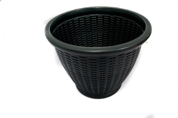 POT BUNGA PLASTIK BESAR 60 HITAM MURAH, JUAL HARGA GROSIR PER PACK ISI 12 PCS