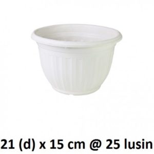 Grosir Pot Plastik | Pot Matahari 20 Putih Panda Star