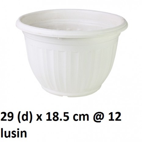 Pot Plastik Putih Tipe Matahari 30 Putih | Grosir Pot Plastik