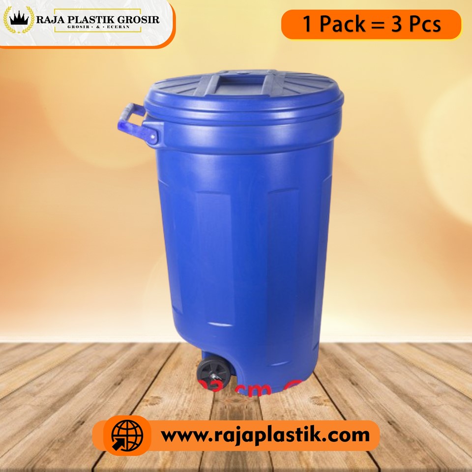 TONG SAMPAH PLASTIK BESAR RODA VOL. 180 LITER , JUAL HARGA GROSIR