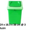 TONG SAMPAH PLASTIK KECIL KOTAK / SEGI 10 Liter FLO, JUAL HARGA GROSIR MURAH PER PACK ISI 36 PCS