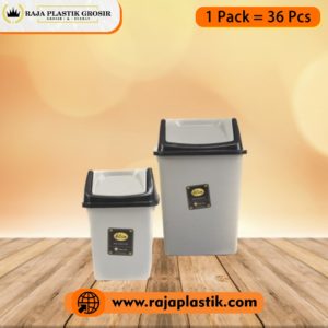 TONG SAMPAH KECIL PLASTIK KOTAK / SEGI 15 LITER, JUAL HARGA GROSIR MURAH PER PACK ISI 36 PCS