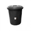 TONG SAMPAH PLASTIK TUTUP 60 LITER WARNA HITAM, JUAL HARGA GROSIR MURAH PER PACK ISI 12 PCS