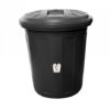 TONG SAMPAH PLASTIK TUTUP 70 LITER WARNA HITAM, JUAL HARGA GROSIR MURAH PER PACK ISI 12 PCS