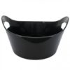 BASKOM PLASTIK SEDANG TIPE OVAL 22 KUPING HITAM, JUAL HARGA GROSIR MURAH PER PACK ISI 42 PCS