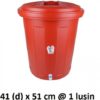 TONG AIR PLASTIK 40 LITER + KRAN Dx, JUAL HARGA GROSIR MURAH PER PACK ISI 12 PCS