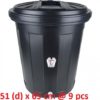 TONG AIR BESAR HITAM PLASTIK 80 LITER + KRAN, HARGA MURAH PER PACK ISI 9 PCS