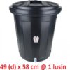 TONG AIR BESAR HITAM PLASTIK 60 LITER + KRAN, JUAL HARGA GROSIR MURAH PER PACK ISI 12 PCS