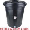TONG AIR BESAR HITAM PLASTIK 70 LITER + KRAN, JUAL HARGA GROSIR MURAH PER PACK ISI 12 PCS