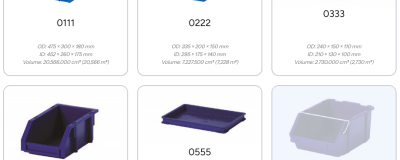 BIN BOX SPAREPART – STORAGE BOXES TOOLS RABBIT 0111, 0222, 0333, 0444