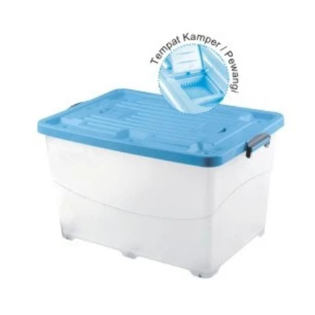 Box Container Plastik Besar Serbaguna 135 Liter Kiramas B135 KPR AR: Solusi Penyimpanan Ekstra Besar, Kuat, dan Multifungsi untuk Kebutuhan Anda