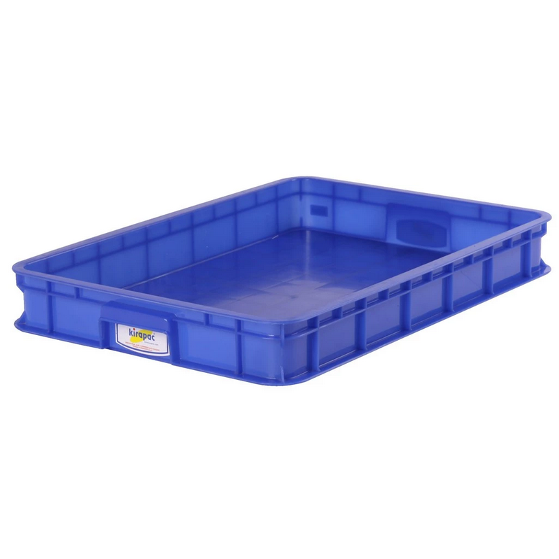 CONTAINER BOX INDUSTRI PLASTIK 16 LITER KIRAPAC 7251 PLS (RAPAT) WARNA BIRU HIJAU KUNING, UKURAN 61,3 x 42,9 x 7,9 CM | RAJAPLASTIK.COM