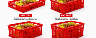 BOX CONTAINER PLASTIK INDUSTRI SERBAGUNA HANATA TIPE HNT 2001, 2002, 2003 & 2004
