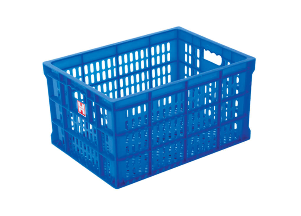BOX CONTAINER INDUSTRI HANATA TIPE HNT 2201 KONTAINER BERLUBANG UKURAN 500 x 365 x 270 MM | RAJAPLASTIK.COM