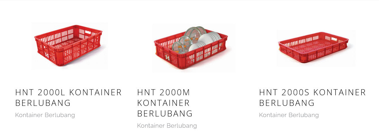 CONTAINER BOX KERANJANG INDUSTRI HANATA HNT 2000S, 2000M, 2000L | RAJAPLASTIK.COM