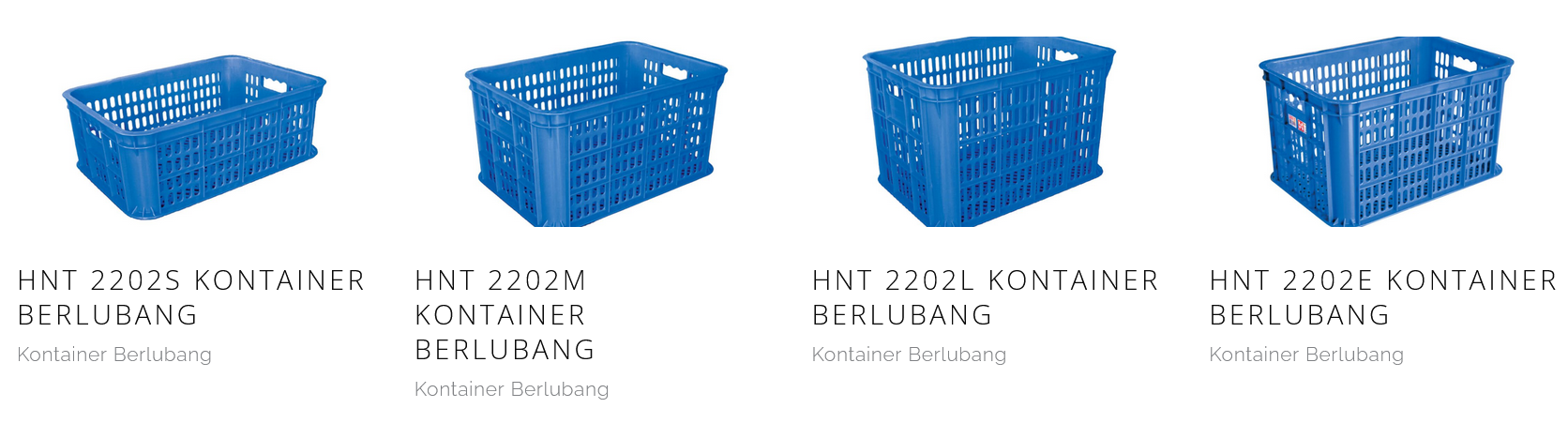 CONTAINER BOX PLASTIK INDUSTRI HANATA TIPE HNT 2202S, 2202M, 2202E & 2202L | RAJAPLASTIK.COM
