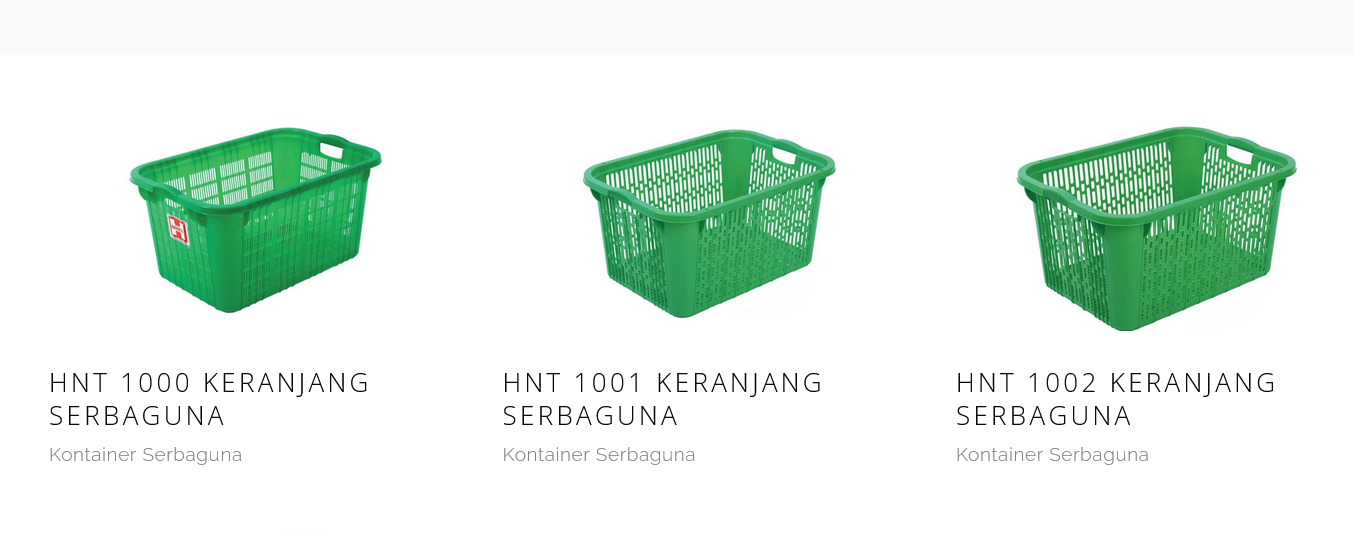 KERANJANG CONTAINER BOX PLASTIK SERBAGUNA HANATA TIPE HNT 1000, 1001 & 1002: Solusi Container Plastik Serbaguna Berkualitas Tinggi