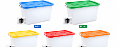 BOX KONTAINER PLASTIK BESAR 160 LITER RODA GREEN LEAF SIERRA 7884