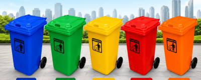 TEMPAT SAMPAH PLASTIK BESAR RODA 100 LITER HANATA HNT 4002
