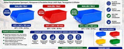 JOLLY BOX GREEN LEAF SPAREPART STORAGE BIN BOX MALIBU TIPE 1861, 1862, 1863 – SEBUAH PERBANDINGAN