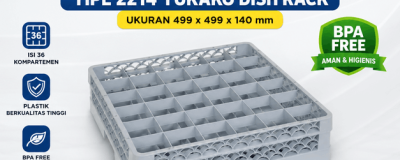 KERANJANG / KRAT / RAK CUCI GELAS ISI 36 GREEN LEAF TIPE 2214 YUKAKO DISH RACK