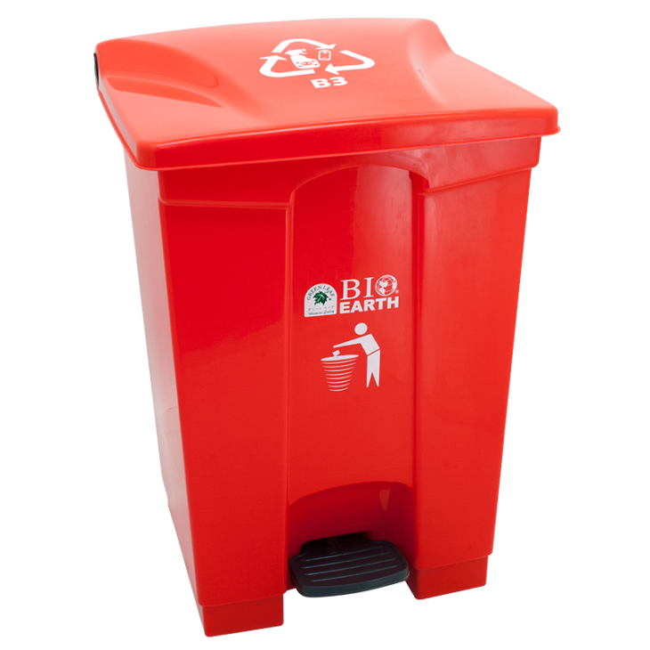 TEMPAT SAMPAH INJAK PLASTIK 50 LITER GL BIO DUSTBIN 2169 B3 (Hazardous & Toxic Printing)
